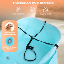 Load image into Gallery viewer, KITPLUS Portable Dog Bathtub, 5 Height Adjustable Dog Washing Station for Pet Shower and Grooming Foldable Bathing Tub with Storage &amp; Anti-Slip Design for Small Large Dogs
