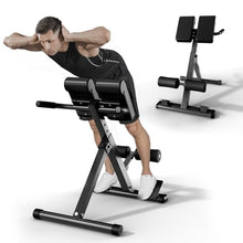 Load image into Gallery viewer, FITKS360 Roman Chair Hyperextension Bench – Adjustable Back Extension Machine for Glutes, Hamstrings &amp; Lower Back – Foldable Multi-Purpose Workout Equipment for Home Gym
