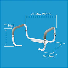 Load image into Gallery viewer, Carex Toilet Safety Frame - Toilet Safety Rails With Adjustable Width - Toilet Rails For Elderly, Handicap, Home Health Care Equipment After Surgery, Supports 300lbs
