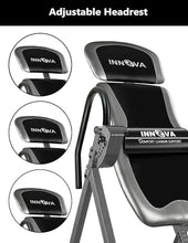 Load image into Gallery viewer, Innova Health and Fitness Inversion Table with Adjustable Headrest, Reversible Ankle Holders, and 300 lb Weight Capacity - Standard A
