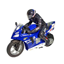 Load image into Gallery viewer, 2.4GHz Dual Motor Remote Control Bike, Wheelie Stunt Model (RTR Version/Blue)
