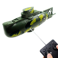Load image into Gallery viewer, Tipmant Mini RC Submarine Remote Control Boat Ship Military Model Electronic Water Toy  (Green)
