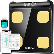 Load image into Gallery viewer, RunStar Smart Scale for Body Weight FSA&amp;HSA Eligible, 8-Electrode Digital Bathroom Scale with BMI, Body Fat Percentage &amp; Muscle Mass to 28 Body Composition and Printable Body Analysis Report
