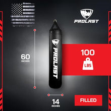 Load image into Gallery viewer, PROLAST Heavy Punching Kicking Bag, Black, 5ft, 100 lbs

