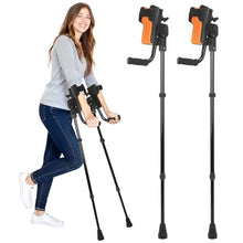 Load image into Gallery viewer, 3-Angle Adjustable Forearm Crutches for Adults - Ergonomic Non-Slip Handles with EVA Elbow Support
