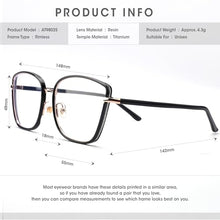 Load image into Gallery viewer, DOERAYMI Blue Light Glasses-Fashion Square Eyeglasses,Anti UV Ray &amp; Blue Light Glasses for Woman/Men
