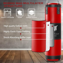 Load image into Gallery viewer, Mesetast Punching Bag for Adults, 4ft Heavy Boxing Bag Set with 12 OZ Gloves for MMA Karate Kickboxing Boxing - Unfilled
