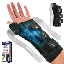 Load image into Gallery viewer, Dr. Arthritis Carpal Tunnel Wrist Brace Night Support, Thumb Spica Splint Left Hand for De Quervains Tenosynovitis, Tendonitis, Wrist Brace With Thumb Support-Small/Medium-Women &amp; Men, Black
