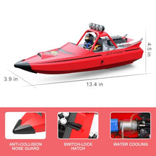 Load image into Gallery viewer, RC Boat for Kids Adults 2.4GHz Remote Control Boats with LED Light for Pool Lakes Water
