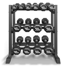 Load image into Gallery viewer, 3-Tier Dumbbell Rack, 1100LB Capacity Adjustable Weight Rack for Home Gym-(Rack Only)

