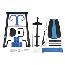 Load image into Gallery viewer, Kathring Inversion Table for Back Relief, Foldable Heavy Duty Fitness Equipment with Adjustable Height, Blue and Black, 330 lbs Weight Capacity, 59.84 Inch Height
