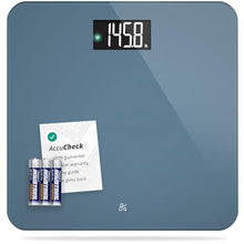 Load image into Gallery viewer, Greater Goods AccuCheck Digital Scale for Body Weight - Accurate Digital Bathroom Scale with High-Precision Sensors, Large Easy-to-Read Backlit Display, 400 lb Capacity, Auto Step-On (Stone Blue)
