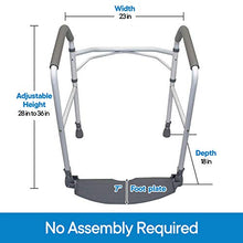 Load image into Gallery viewer, RMS Toilet Safety Frame &amp; Rail - Folding &amp; Portable Bathroom Toilet Safety Rails - Handrail Toilet Bars with Adjustable Height (White)
