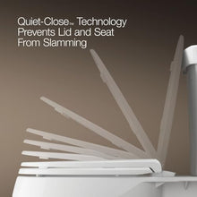 Load image into Gallery viewer, Contoured Seat with Grip-Tight Bumpers, Quick-Attach Hardware, No Slam Toilet Seat, Biscuit
