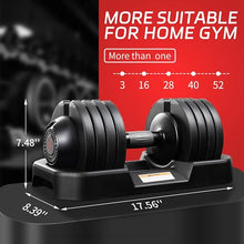Load image into Gallery viewer, BOCHPOWER Adjustable Dumbbells Set of 2,Free Weights Dumbbells Set,52 lbs pair for Men/Women Gym Equipment for Home Strength Training Equipment(2 Box)
