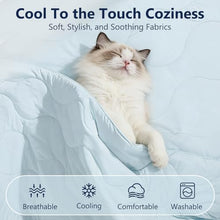 Load image into Gallery viewer, MIXJOY Cooling Blanket for Extra Large Dogs Breathable, Dual-Sided with Q-MAX>0.5, Lightweight Pet Cooling Throw Blanket Summer for Dog Bed &amp; Couch Bed, Washable Soft Cat Cold Mat, Aqua Blue, 50x60

