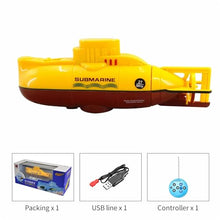 Load image into Gallery viewer, Mini RC Boat Toy Remote Control Tourist Submarine - Yellow

