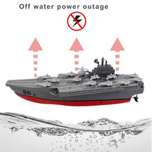 Load image into Gallery viewer, Ssccgym Remote Controlled Warship Battleship Aircraft Carrier 10km/h 4WD 2.4G RC Boat On Water Lakes Pools Exhibits Models
