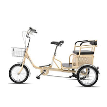 Load image into Gallery viewer, Generic 16in Adult Tricycle High-Carbon Steel Three Wheel Cruiser Bike with Rear Seat &amp; Large Basket

