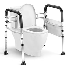 Load image into Gallery viewer, Toilet Safety Rails for Seniors, Adjustable Height &amp; Width Toilet Safety Frame with Handles (350LB Capacity), Elderly Assistance Products for Handicapped, Foldable Toilet Bars Fits Any Toilet
