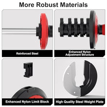 Load image into Gallery viewer, Adjustable Dumbbell Set, 10-in-1 25LB/55LB Ajustable Dumbbells with Safe Locking System, Enclosed Storage Tray

