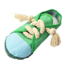Load image into Gallery viewer, Dog Chew Toys,Creative Shoes Shape Squeaky Toy, Durable and Safe Dog Playing Toy Funny Shoes Sound Toy for Small and Medium Pets, Dog Toys to Keep Them Busy(Green)

