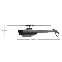 Load image into Gallery viewer, Remote Control Helicopter with 1080P Camera, 2.4G RC 4CH Reconnaissance Military Aircraft with with 6-Axis Gyro Optical Flow Positioning
