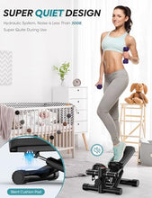 Load image into Gallery viewer, Steppers for Exercise at Home, Mini Stepper with Resistance Bands, Portable Stair Stepper 330LBS Weight Capacity, Adjustable Height Stepper Machine with LED Monitor for Full Body Workout
