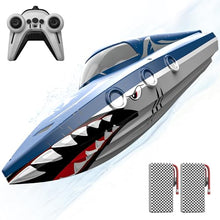 Load image into Gallery viewer, Shark RC Racing Boat for Kids &amp; Adults,2.4GHz High Speed Remote Control Boat W/ Dual Battery 50 Min Runtime,Waterproof
