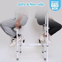 Load image into Gallery viewer, 665lbs Toilet Safety Rail - Medical Grade Heavy Duty Bariatric Support Frame - No-Drill Stand Assist with Vacuum Suction Cup &amp; Foam Handles - Adjustable Height &amp; Width for Seniors, Post-Surgery
