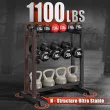 Load image into Gallery viewer, 3-Tier Dumbbell Rack, 1100LB Capacity Adjustable Weight Rack for Home Gym-(Rack Only)

