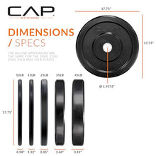 Load image into Gallery viewer, CAP Barbell 260 lb Elite Olympic Weight Set with 7ft Chrome Barbell &amp; Black Bumper Plates
