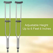 Load image into Gallery viewer, McKesson Aluminum Adjustable Underarm Crutches for Tall Adults, Max 350 lbs, 1 Pair
