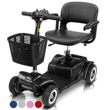 Load image into Gallery viewer, Vive 4 Wheel Mobility Scooter - Electric Powered Wheelchair Device - Compact Heavy Duty Mobile for Travel, Adults, Elderly - Long Range Power Extended Battery with Charger &amp; Basket
