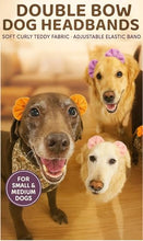 Load image into Gallery viewer, Dog Hair Bow 3 Pack – Double Bow Dog Headbands, Adjustable Hair Accessories for Small &amp; Medium Dogs, Adjustable Pet Hair Accessories for Daily Wear &amp; Special Occasions, Puppy Grooming Accessories
