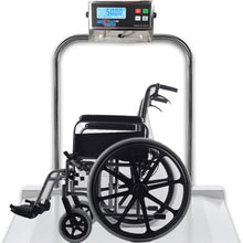 Load image into Gallery viewer, SellEton SL-Wheelchair-1k Aluminum Heavy Duty Wheelchair Scale Platform 1000lb x 0.2lb – Drum Chair Scale with Dual Ramp Aluminum Platform – Portable Scales for Physicians (Imported)
