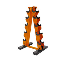 Load image into Gallery viewer, CAP A-Frame Dumbbell Hand Weight Vertical Storage Rack - Orange
