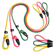 Load image into Gallery viewer, FOVRLZSE 3-Pack Adjustable No-Pull Dog Slip Leads (Yellow/Pink/Green)
