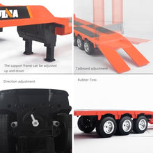 Load image into Gallery viewer, Ailejia RC Semi Truck Toy &amp; RC Excavator Toy Set, Flattrailer Heavy Duty Trailer Tractor Truck
