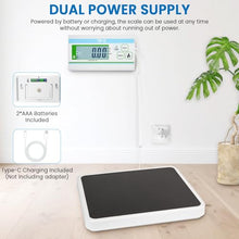 Load image into Gallery viewer, TIPRE Medical Grade Floor Scale Professional Physician Scale 660lb Wrestling Scale for Body Weight Bariatric Scale Heavy Duty Easy to Read Separate Display Screen for Home, Hospital &amp; Physician Use
