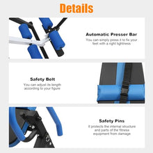 Load image into Gallery viewer, Marsyyds Inversion Table, 330.7lbs Capacity Heavy Duty Inversion Table Heavy Duty Strength Training Inversion Equipment w/Headrest &amp; Adjustable Protective Belt for Back Pain Muscle Tension (Blue)
