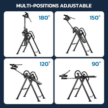 Load image into Gallery viewer, YOLEO Gravity Inversion Table for Back Pain Relief 2026 New Inversion Table w/Lumbar Support Easy to Assemble Back Stretcher Machine 300 lbs (Grey)
