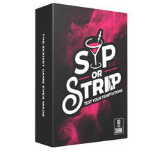 Load image into Gallery viewer, Do or Drink Sip or Strip Adult Drinking Card Game for Couples, Date Night &amp; Parties – 250 Dares, Questions &amp; Challenges for Boyfriend, Girlfriend, or Wife and Husband
