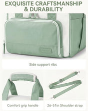 Load image into Gallery viewer, HOMESPON Double Layer Insulated Lunch Bag with Shoulder Strap, 12L, Green
