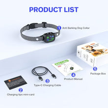 Load image into Gallery viewer, Dog Bark Collar for Large Medium Small Dogs, Anti Barking Device for Dogs, Rechargeable Smart Bark Collar with 7 Adjustable Sensitivity, Compact Bark Collar Indoor Outdoor
