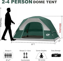 Load image into Gallery viewer, CAMPROS CP Tents for Camping 2/4/6 Person, Waterproof Windproof Dome Tent
