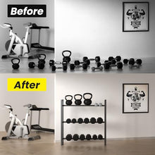 Load image into Gallery viewer, 3 Tier Dumbbell Rack, Weight Rack for Home Gym, 390 lb Capacity
