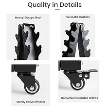 Load image into Gallery viewer, LIONSCOOL Premium Dumbbell Rack Only, with Side Racks for Neoprene/Vinyl Coated Dumbbells
