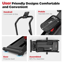 Load image into Gallery viewer, Winfita Magnetic Stair Stepper for Home, 77 LBS Peak Resistance with No Limited Adjustment, 2 Incline Levels, 12'' Extended Pedal, Folding Vertical Climber with 320 LBS Weight Capacity
