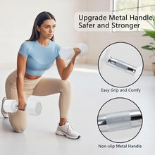 Load image into Gallery viewer, Adjustable Dumbbell Set of 2 Total 20 Lbs 4-in-1 Each 4lb 6lb 8lb 10lb 1s-Adjust Dual-Stable Free Weights for Women Men Home Gym Outdoor Workouts (White [20LBS Total])
